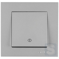 Выключатель одноклавишный ПЕРЕКРЕСТНЫЙ Arvia Electric KAREN Серебро (20 03 2000 214)